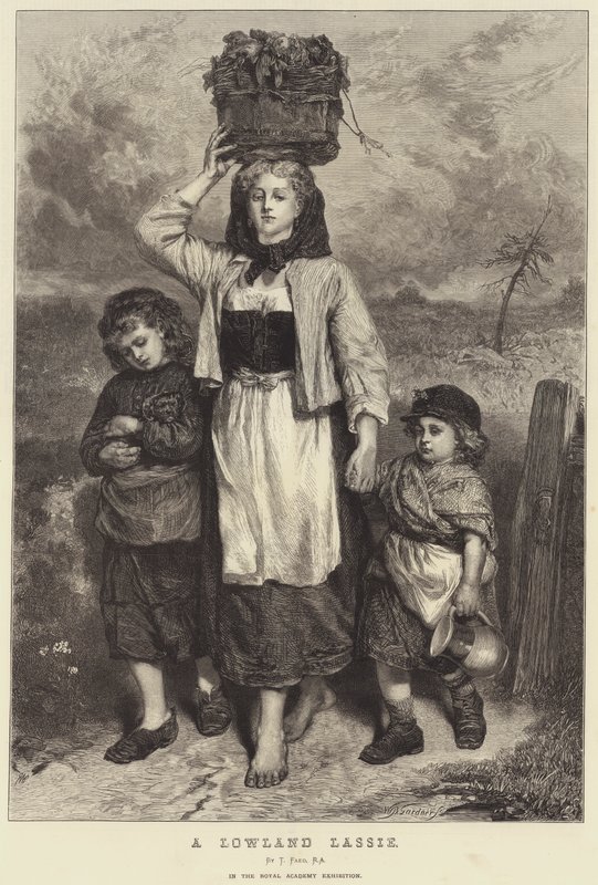 Een Lowland meisje door Thomas Faed