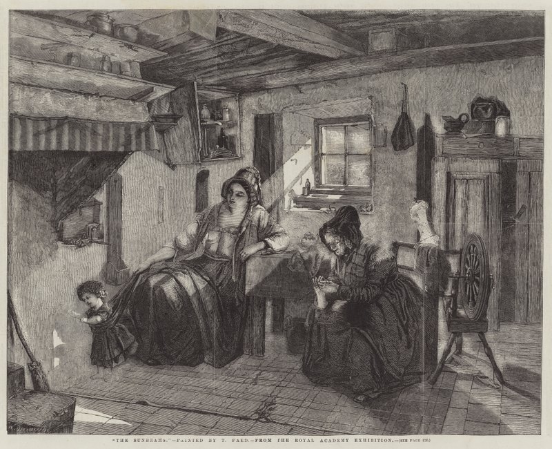 De zonnestralen door Thomas Faed