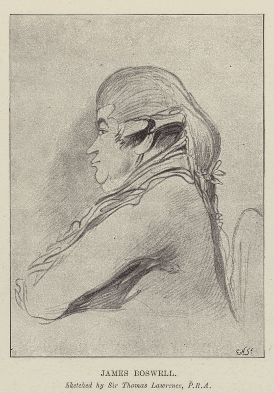 James Boswell door Thomas Lawrence