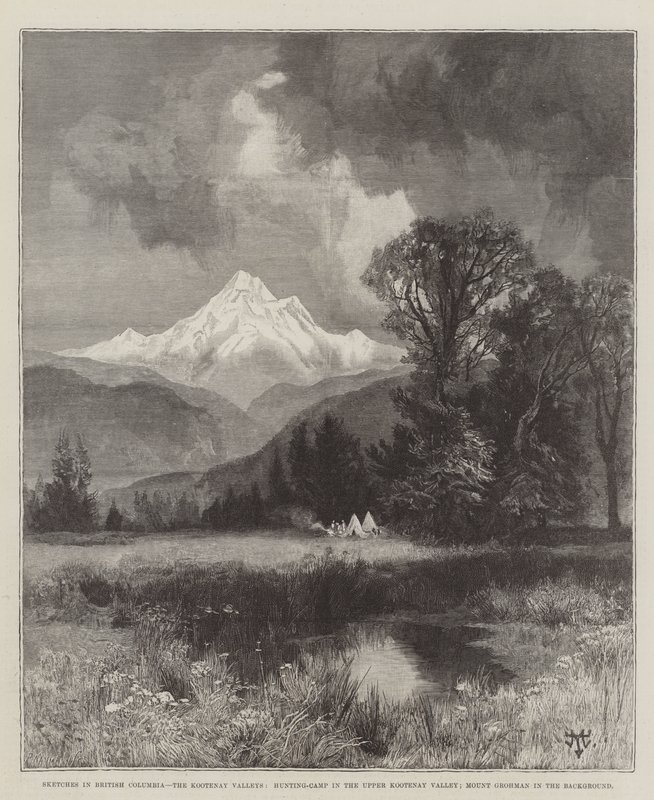 Schetsen in Brits-Columbia door Thomas Moran