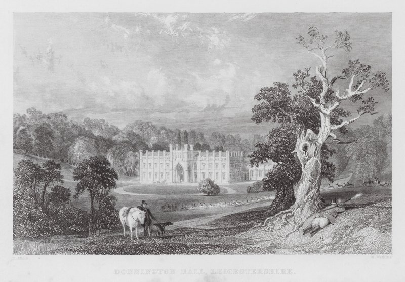 Donnington Hall, Leicestershire door Thomas (after) Allom