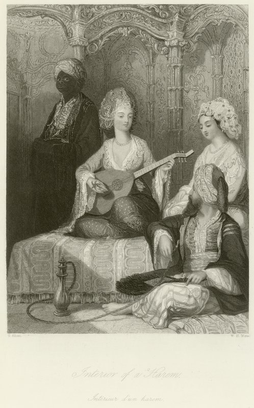 Interieur van een harem door Thomas Allom