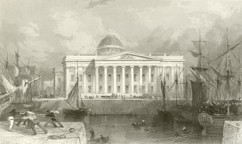 Het Nieuwe Douanehuis, Liverpool door Thomas Allom