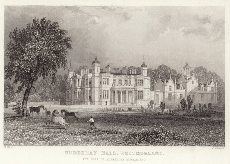 Underlay Hall in Westmoreland door Thomas Allom