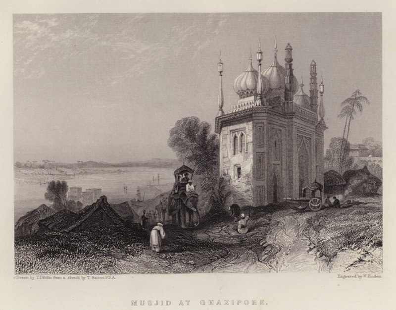 Moskee in Ghazipore door Thomas Colman Dibdin