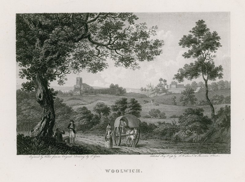 Een uitzicht op Woolwich door Thomas Girtin