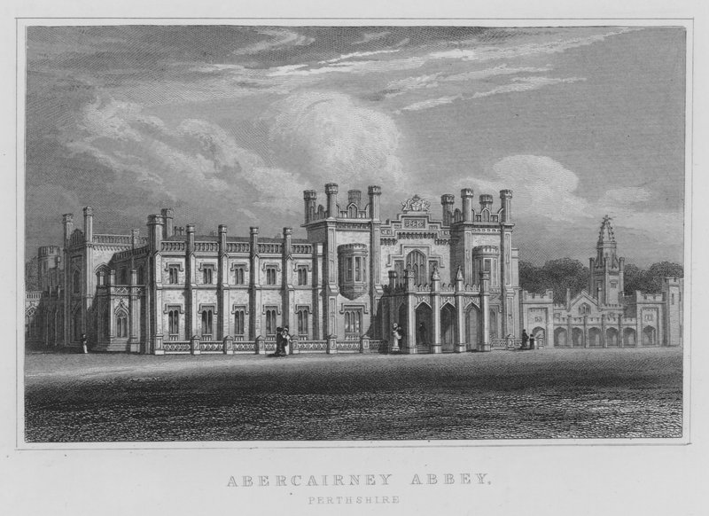 Abercairney Abbey, Perthshire door Thomas Hosmer Shepherd