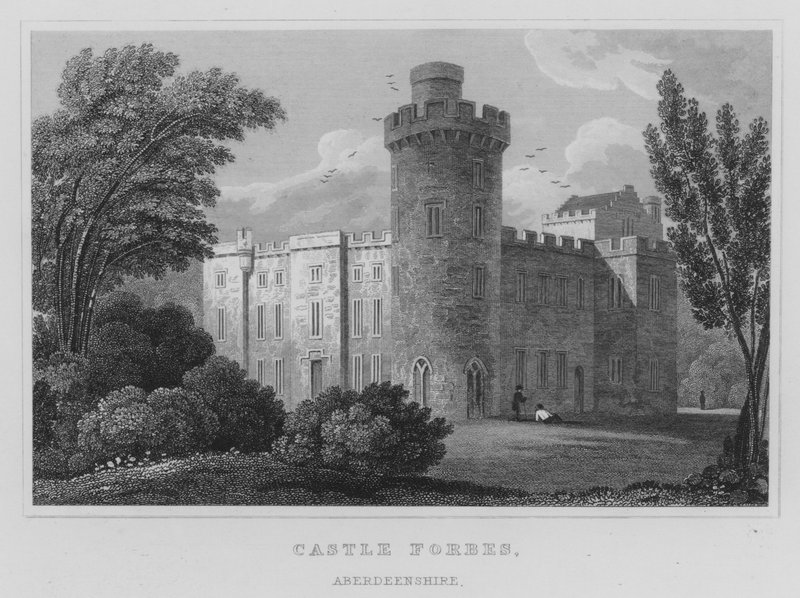 Kasteel Forbes, Aberdeenshire door Thomas Hosmer Shepherd