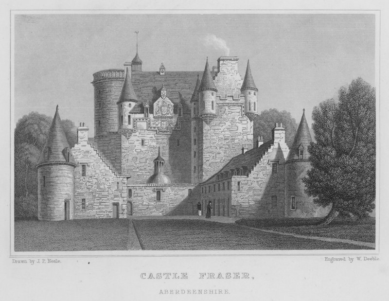 Kasteel Fraser, Aberdeenshire door Thomas Hosmer Shepherd