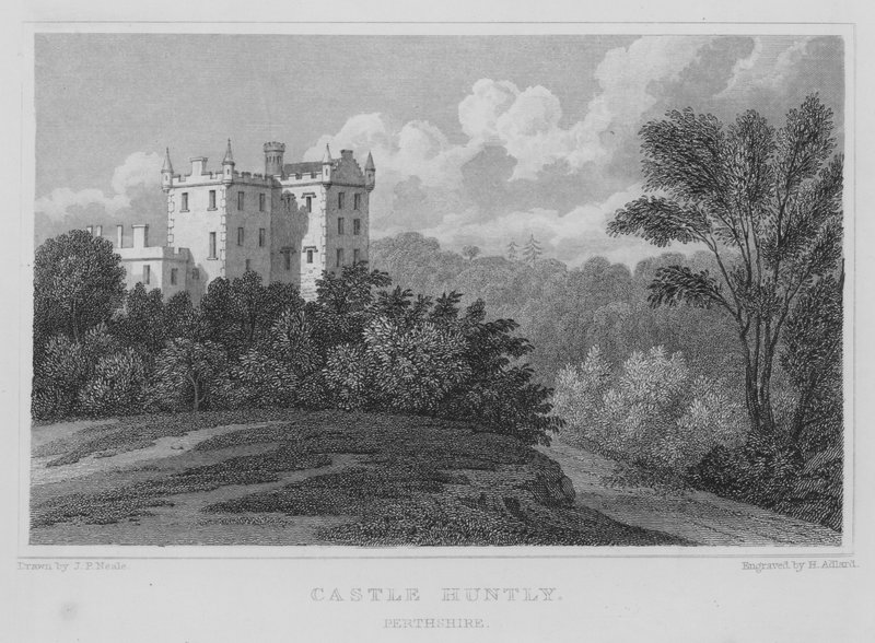 Castle Huntly, Perthshire door Thomas Hosmer Shepherd