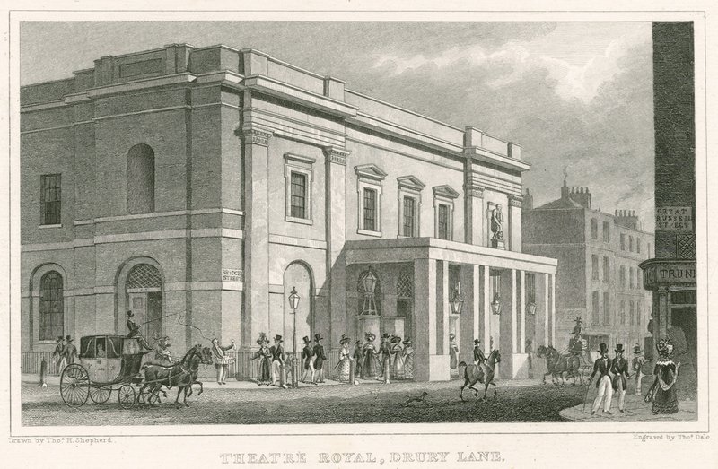 Drury Lane Theater, Londen door Thomas Hosmer Shepherd