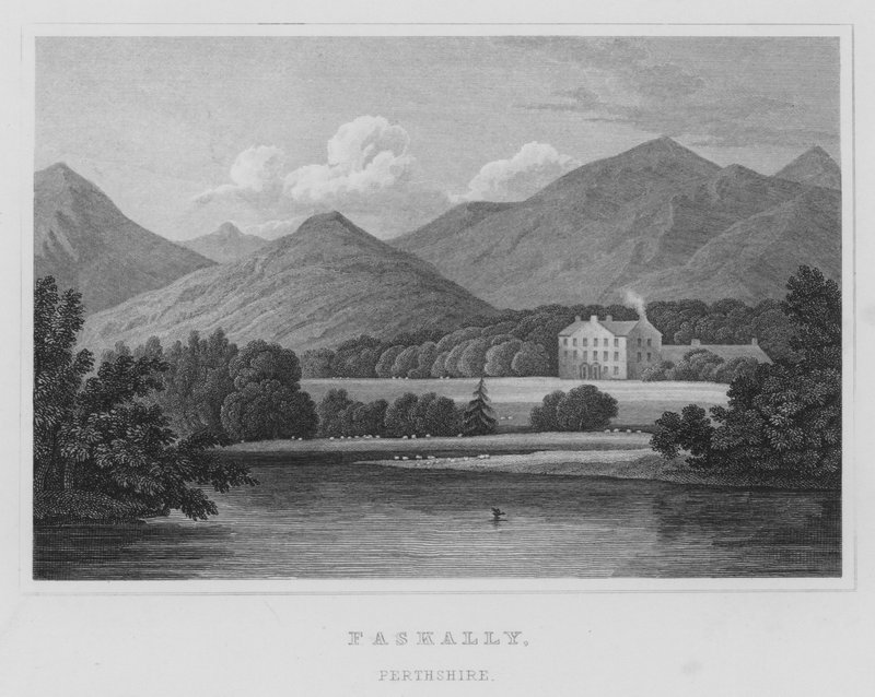 Faskally, Perthshire (gravure) door Thomas Hosmer Shepherd