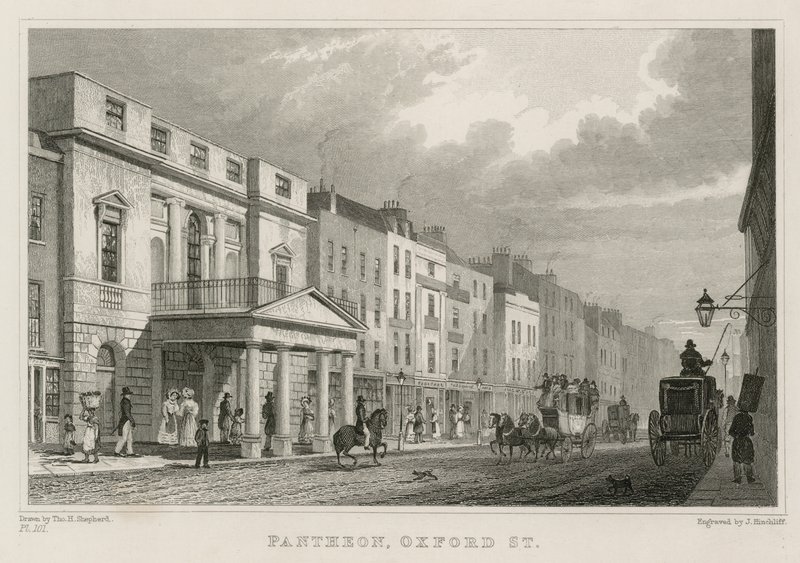 Pantheon, Oxford Street, Londen door Thomas Hosmer Shepherd