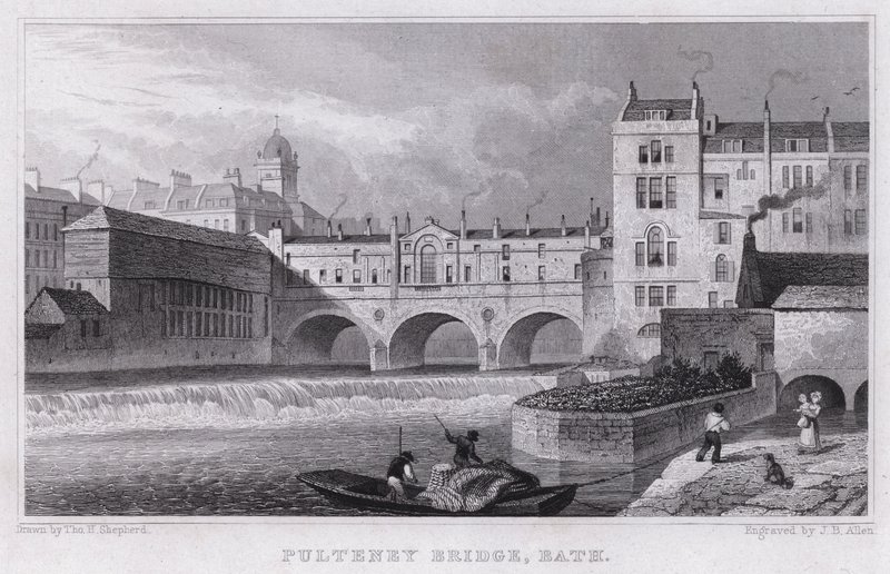 Pulteney Bridge, Bath door Thomas Hosmer Shepherd