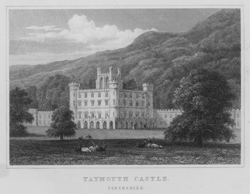 Taymouth Castle, Perthshire door Thomas Hosmer Shepherd