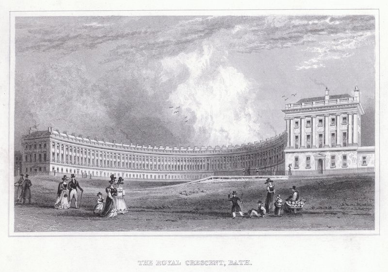 De Royal Crescent, Bath door Thomas Hosmer Shepherd