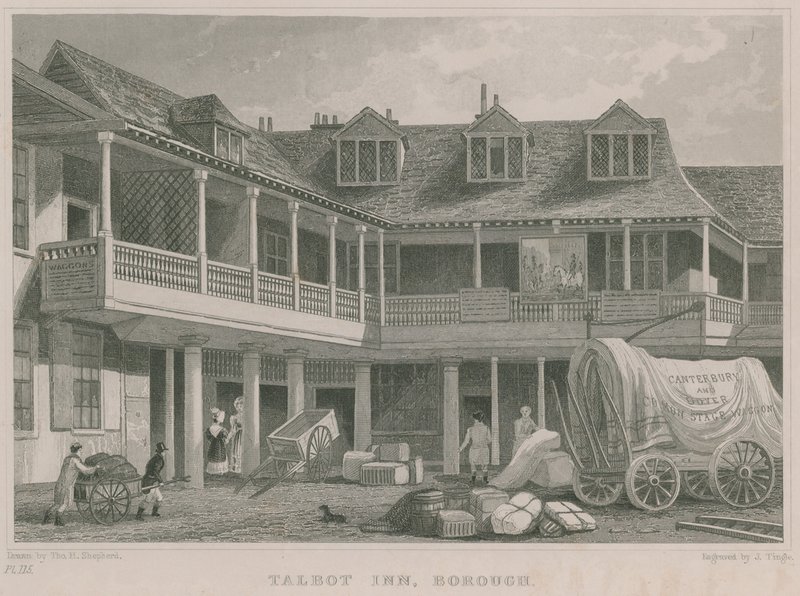 De Tabard Inn, Southwark door Thomas Hosmer Shepherd