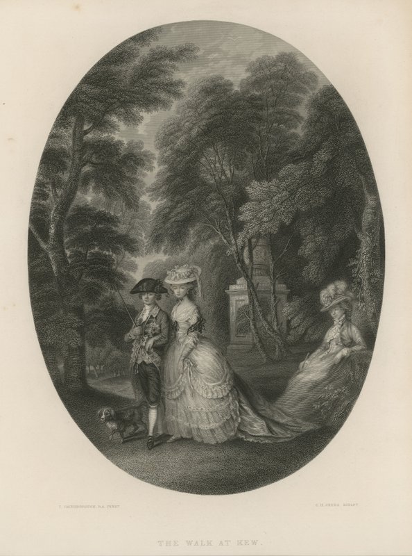 De wandeling in Kew, Londen door Thomas Hosmer Shepherd