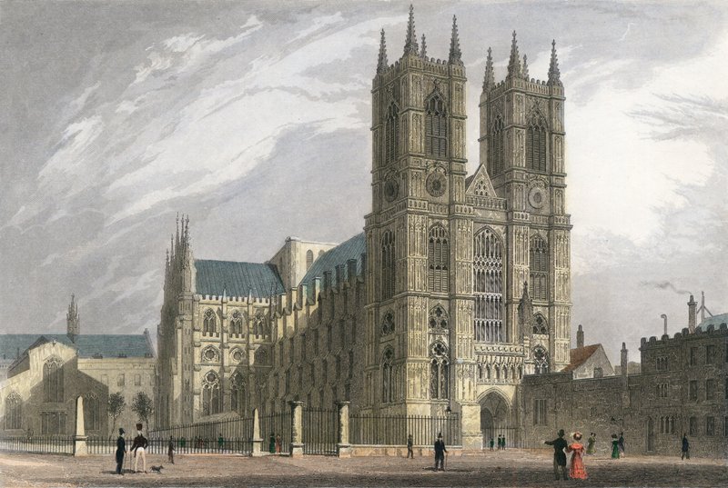 Westminster Abbey, West Front door Thomas Hosmer Shepherd