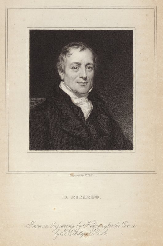 Portret van David Ricardo door Thomas Phillips