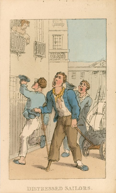 Verontruste zeelieden door Thomas Rowlandson