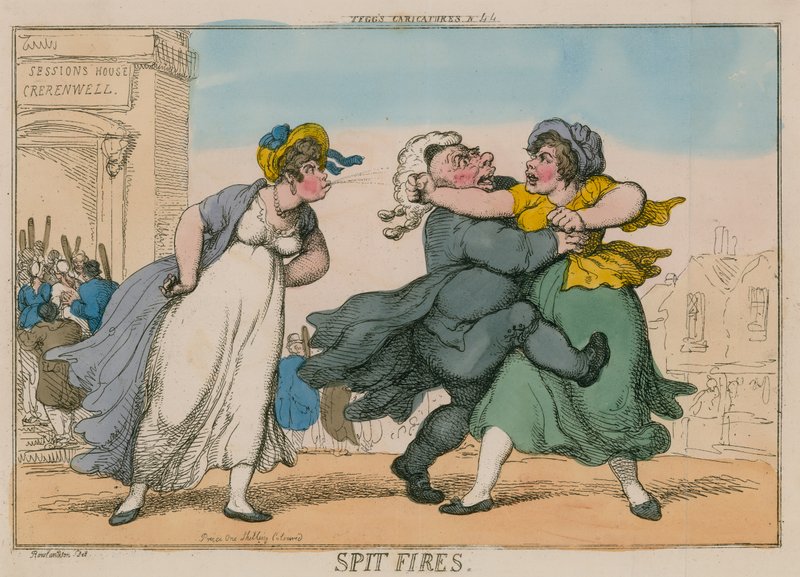 Spit Fires. Sessions House, Clerkenwell door Thomas Rowlandson
