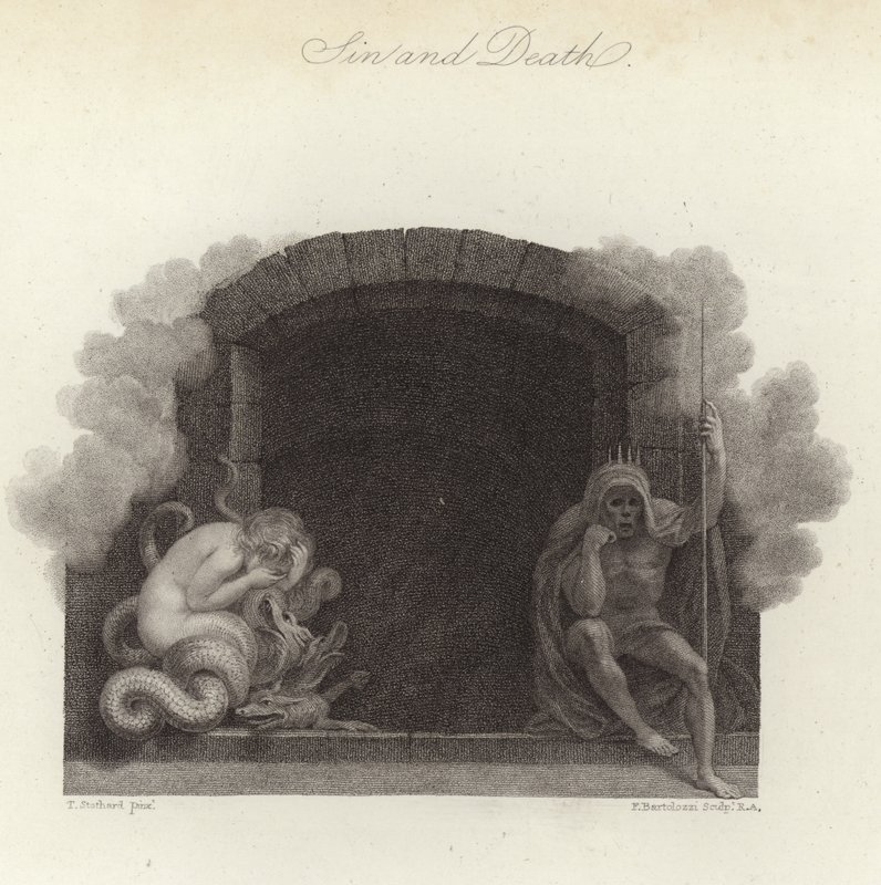 Zonde en dood door Thomas Stothard