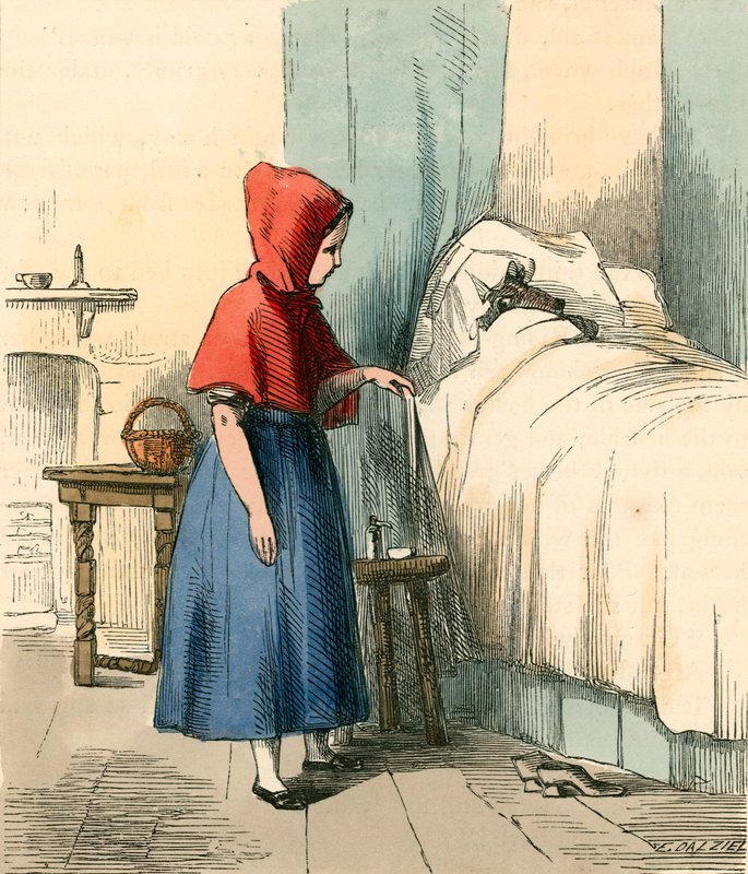 Aan het bed van haar grootmoeder door Thomas Webster