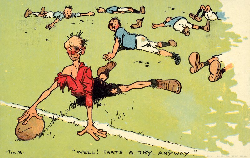 Nou! Dat is in ieder geval een poging. (chromolitho) door Tom Browne