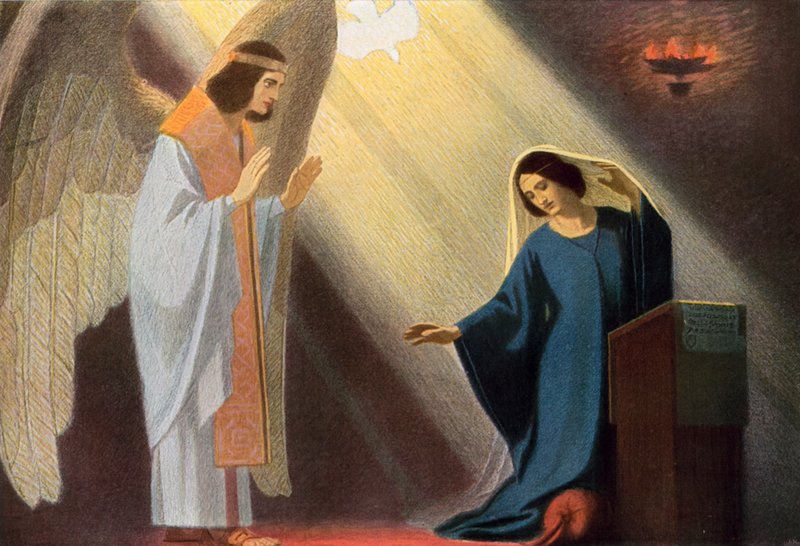 De Aankondiging aan de Maagd Maria door Unbekannt Unbekannt