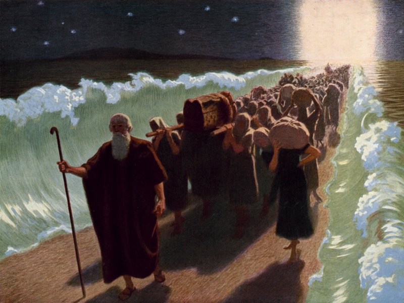 De scheiding van de Rode Zee door Unbekannt Unbekannt