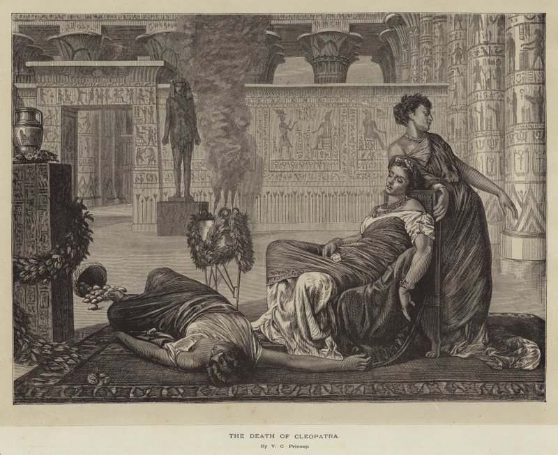 De dood van Cleopatra door Valentine Cameron Prinsep