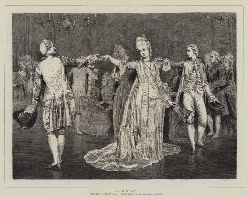 Een menuet door Valentine Cameron Prinsep