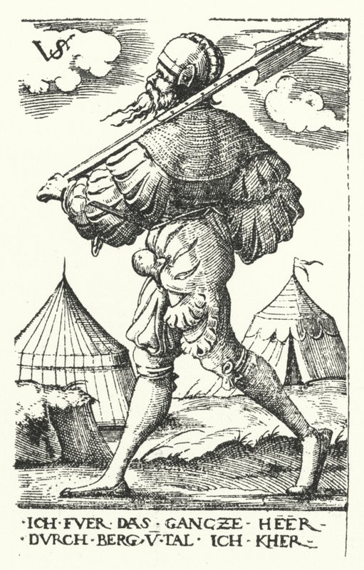 Landsknecht door Virgilius the elder Solis