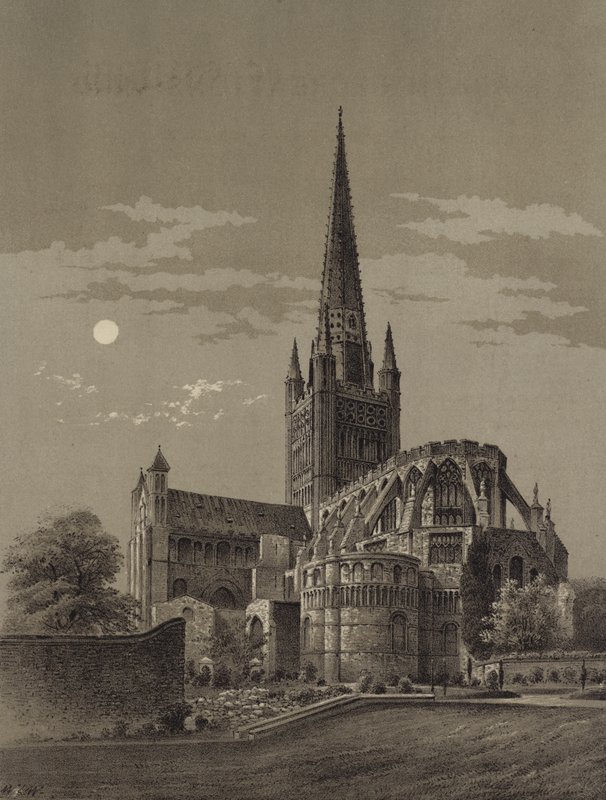 Norwich Cathedral, Norfolk door W.L. Walton