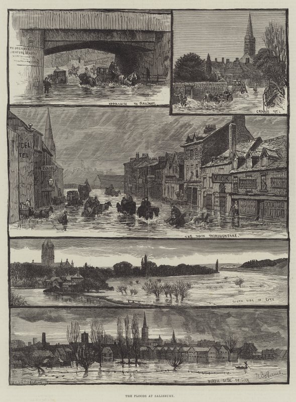 De overstromingen in Salisbury door Walter Bothams