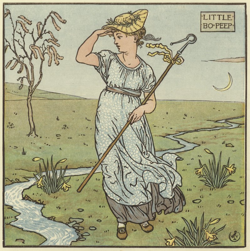 Klein Bo Peep door Walter Crane
