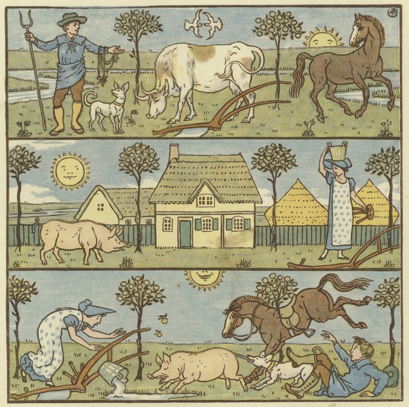 Er was eens een kleine man door Walter Crane
