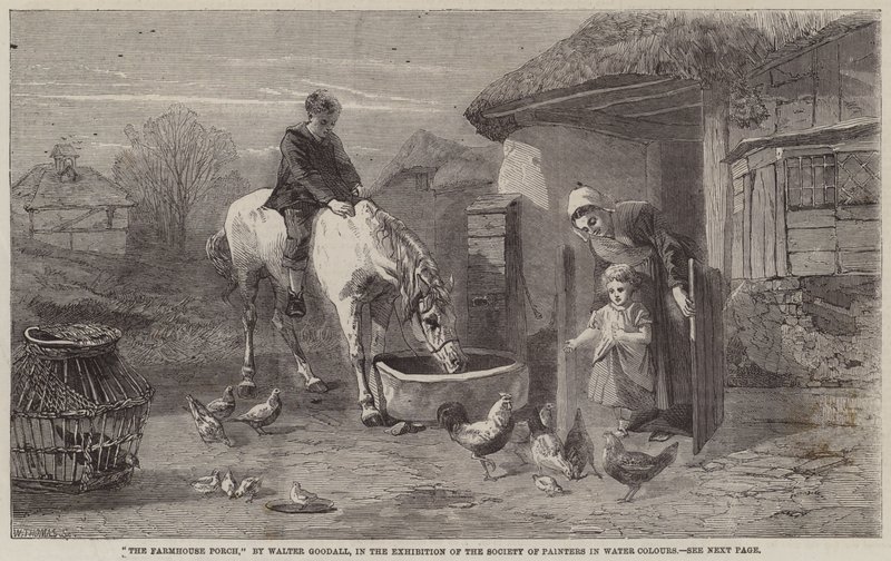 De boerderij veranda door Walter Goodall