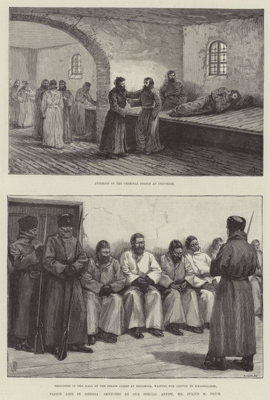 Gevangenisleven in Siberië door Walter Paget