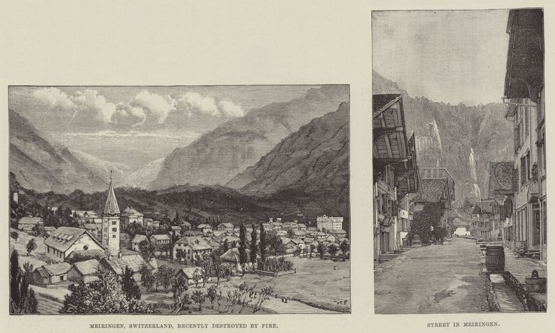 Schetsen van Meiringen door Walter Paget