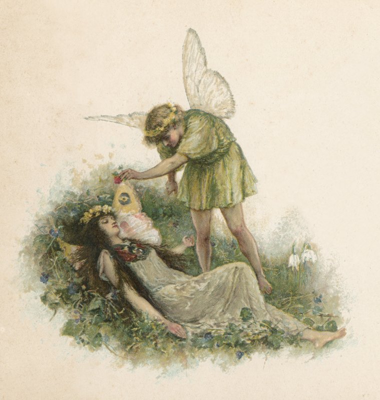 Titania en Oberon uit Midzomernachtsdroom door Walter Stanley Paget
