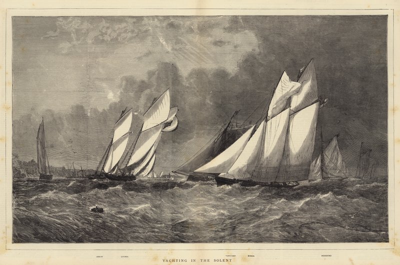 Zeilen in de Solent door Walter William May
