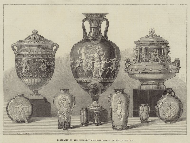 Porselein op de Internationale Tentoonstelling, door Minton en Company door Thomas Walter Wilson