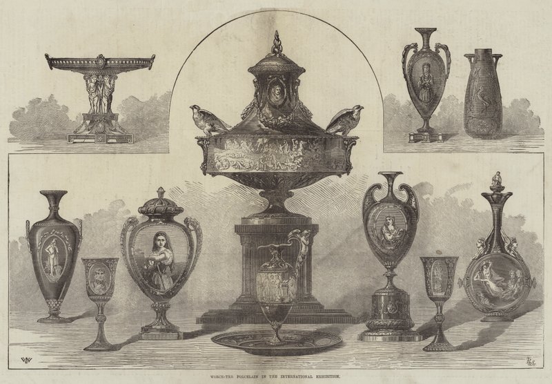 Worcester Porselein in de Internationale Tentoonstelling door Thomas Walter Wilson