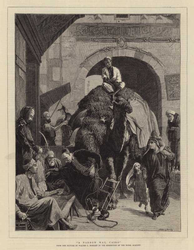 Een smalle weg, Caïro door Walter Charles Horsley