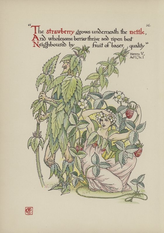 Bloemen uit Shakespeares Tuin door Walter Crane