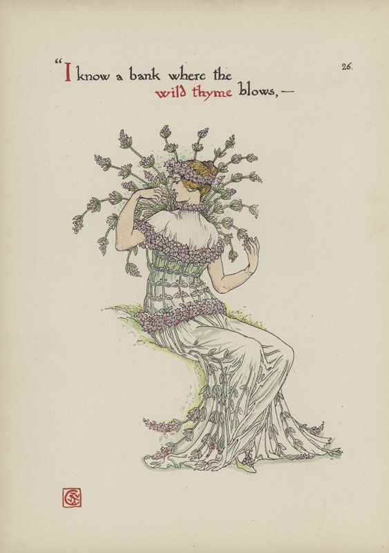 Bloemen uit Shakespeares tuin door Walter Crane