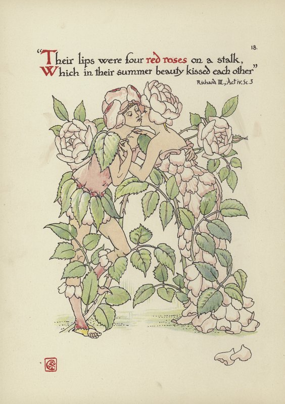 Bloemen uit Shakespeares tuin door Walter Crane