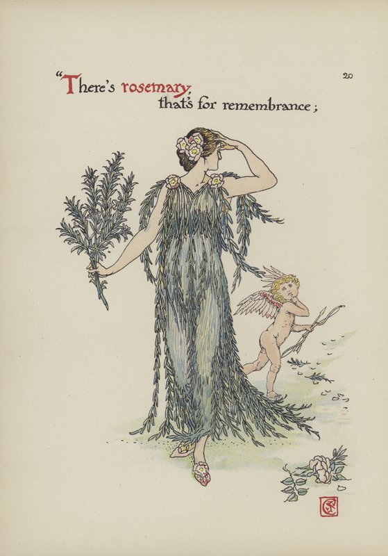 Bloemen uit Shakespeares tuin door Walter Crane